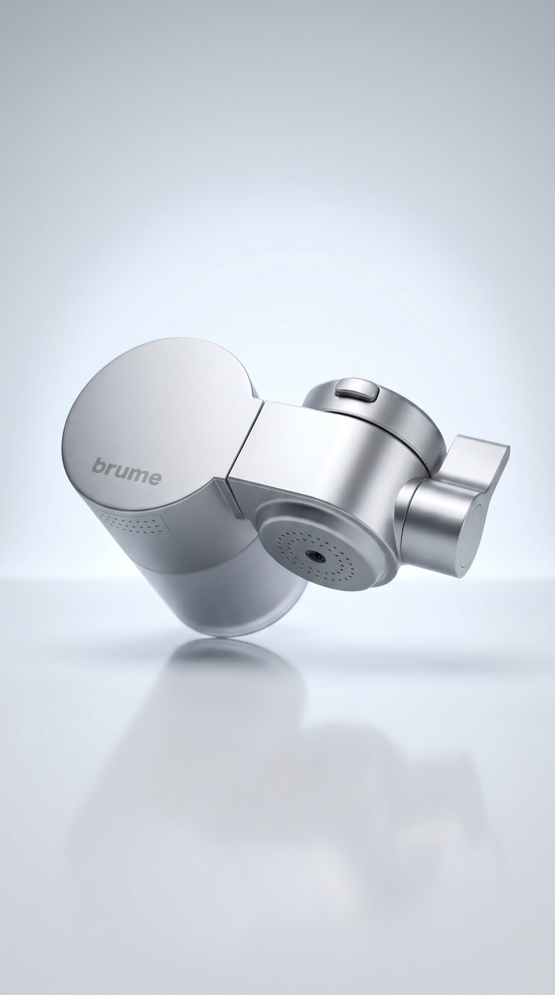 brume skincare faucet water filter on bathroom faucet